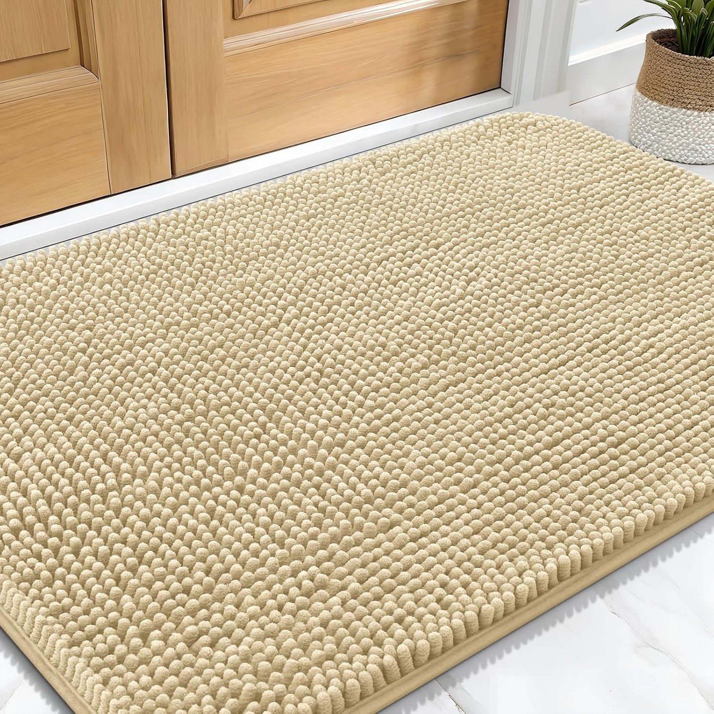 Super Absorbent Dog Door Mat – Non-Slip, Fast-Drying Microfiber Pet Rug for Muddy Paws (30" × 20")