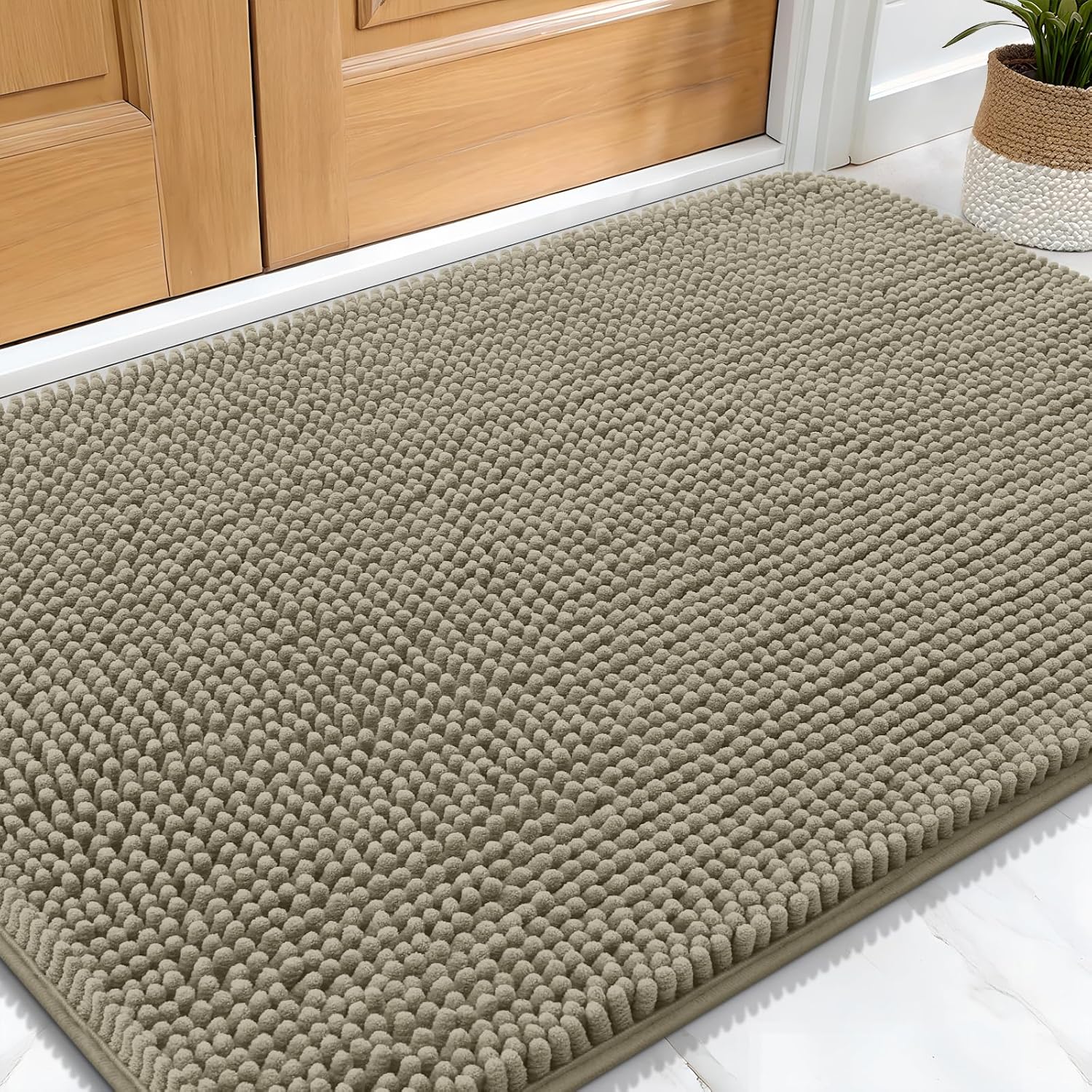 Super Absorbent Dog Door Mat – Non-Slip, Fast-Drying Microfiber Pet Rug for Muddy Paws (30" × 20")
