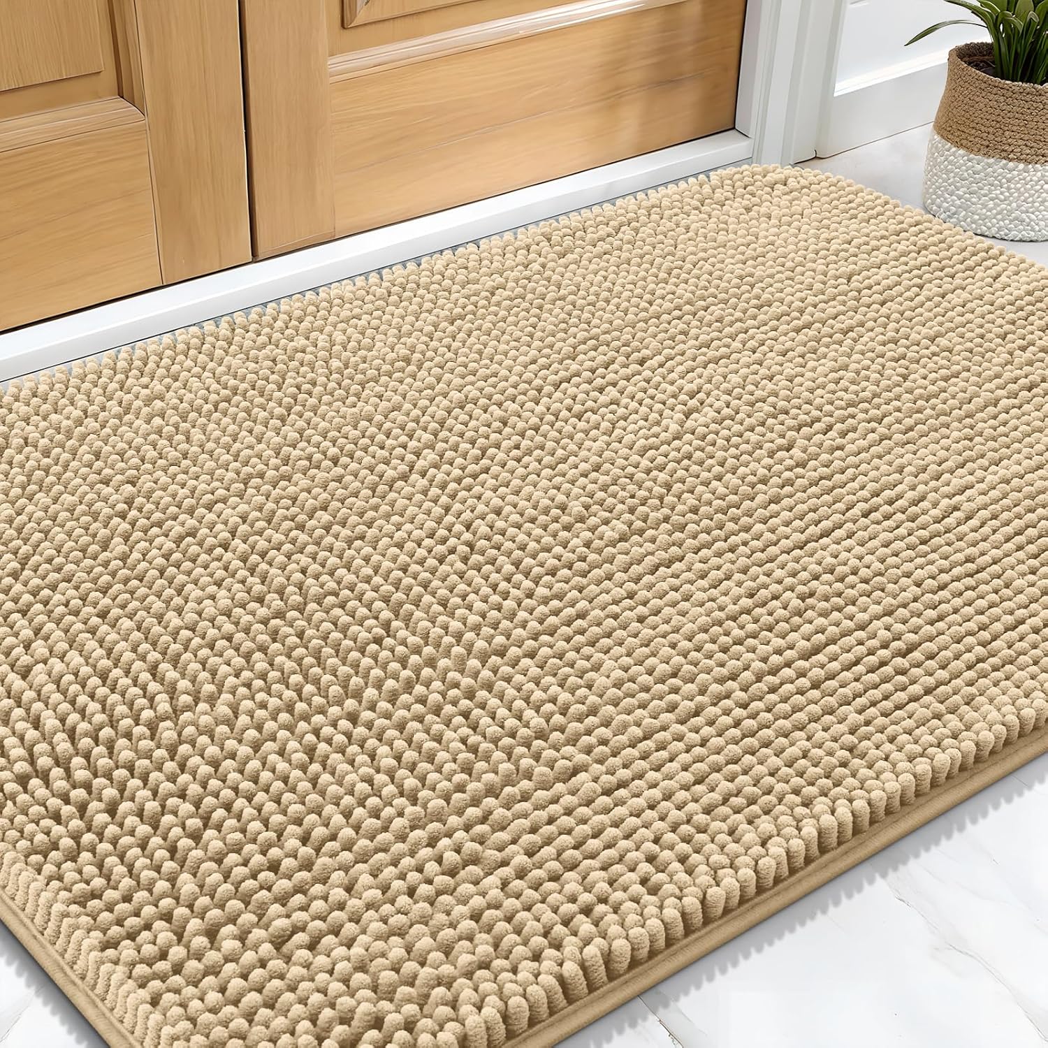 Super Absorbent Dog Door Mat – Non-Slip, Fast-Drying Microfiber Pet Rug for Muddy Paws (30" × 20")