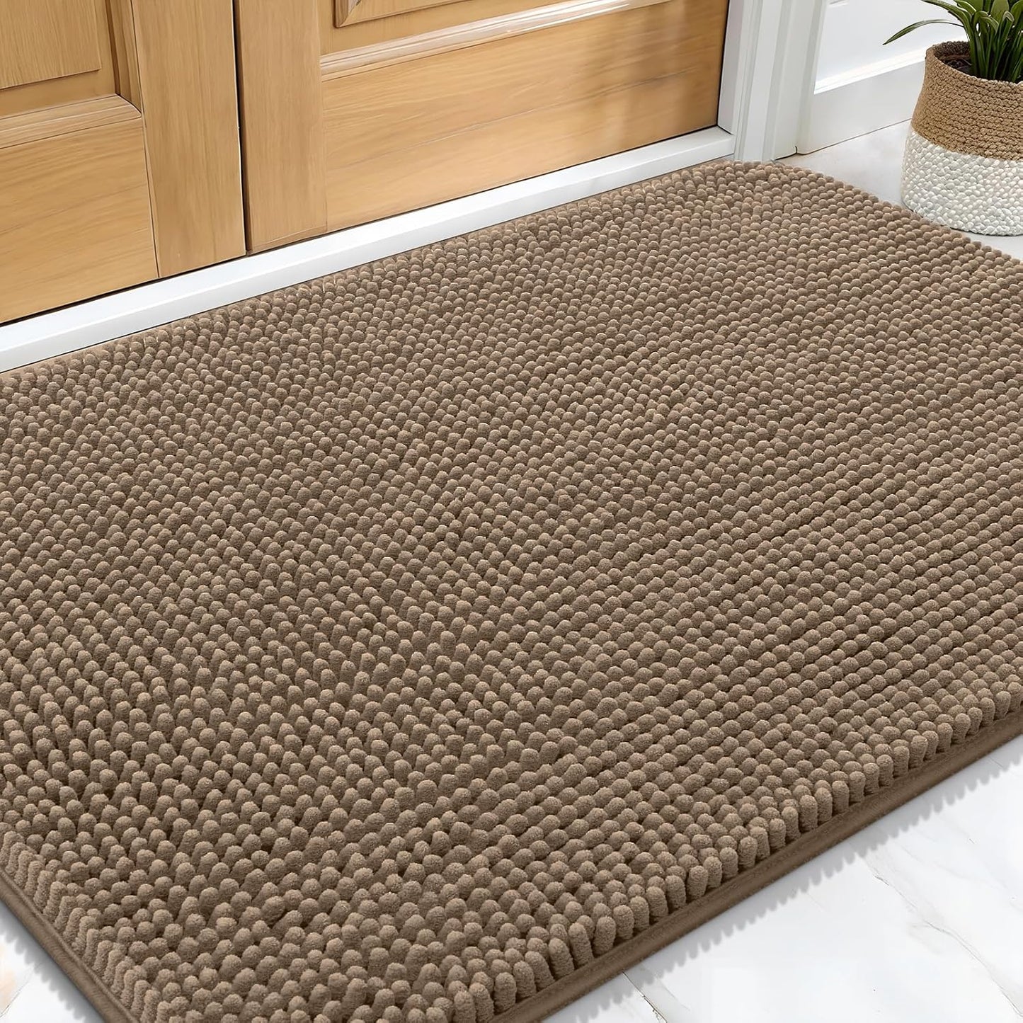 Super Absorbent Dog Door Mat – Non-Slip, Fast-Drying Microfiber Pet Rug for Muddy Paws (30" × 20")